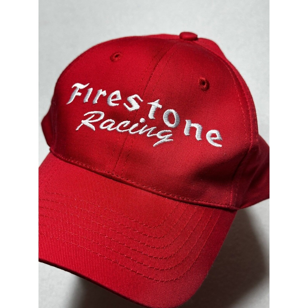 Firestone Racing Red Trucker Baseball Cap Hat One Size Adjustable Snapback
